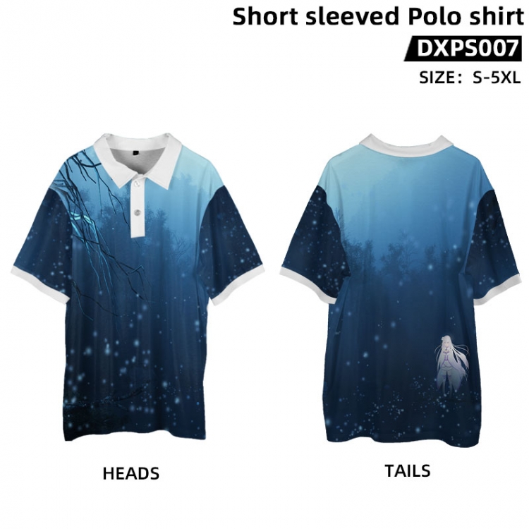 Re:Zero kara Hajimeru Isekai Seikatsu Anime peripheral short sleeved POLO shirt from S to 5XL supports customization wit