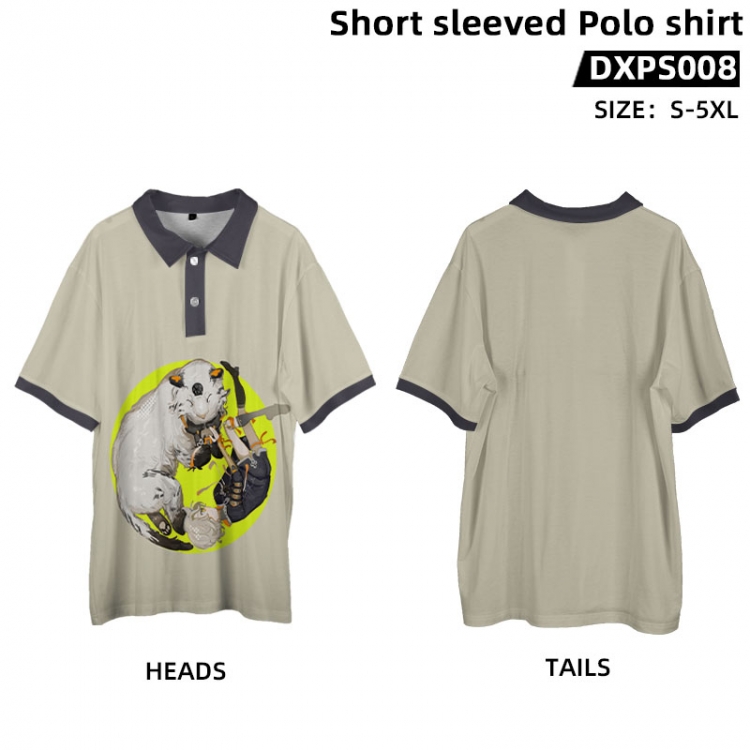 Touken Ranbu Anime peripheral short sleeved POLO shirt from S to 5XL supports customization with pictures DXPS008
