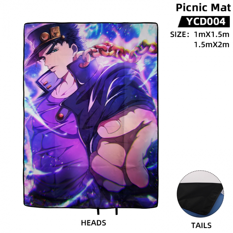 JoJos Bizarre Adventure Anime surrounding picnic mat 100X150cm supports customization with a single image YCD004