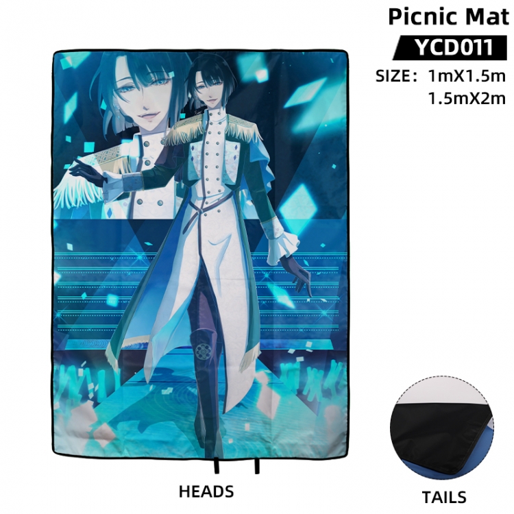 Touken Ranbu Anime surrounding picnic mat 100X150cm supports customization with a single image YCD011