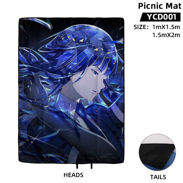 Houseki no Kuni Anime surrounding picnic mat 100X150cm supports customization with a single image
