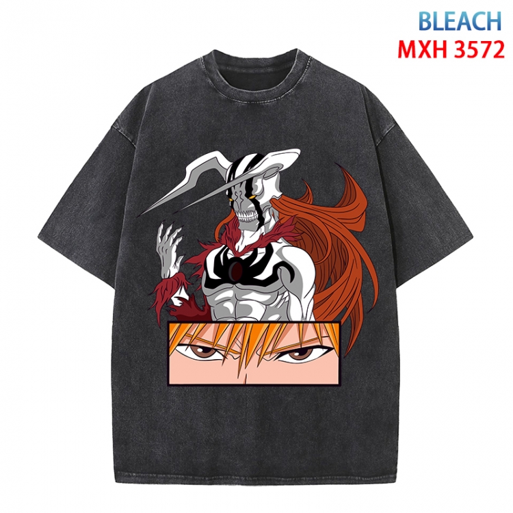 Bleach  Anime peripheral pure cotton washed and worn T-shirt from S to 4XL MXH-3572