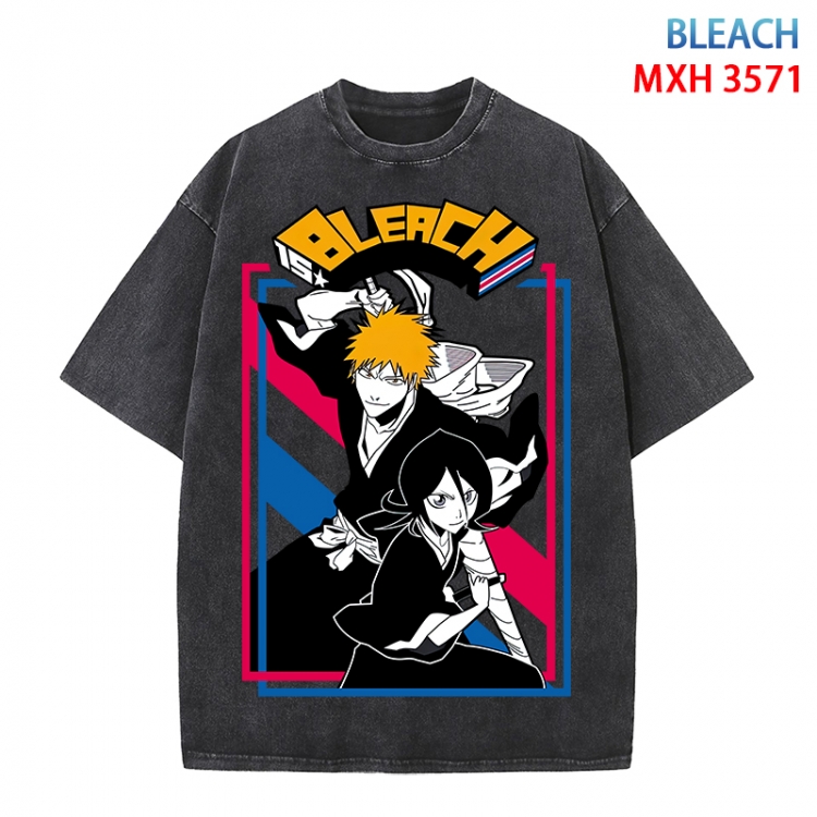 Bleach  Anime peripheral pure cotton washed and worn T-shirt from S to 4XL  MXH-3571