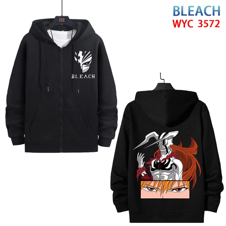 Bleach Anime cotton zipper patch pocket sweater from S to 3XL WYC-3572-3
