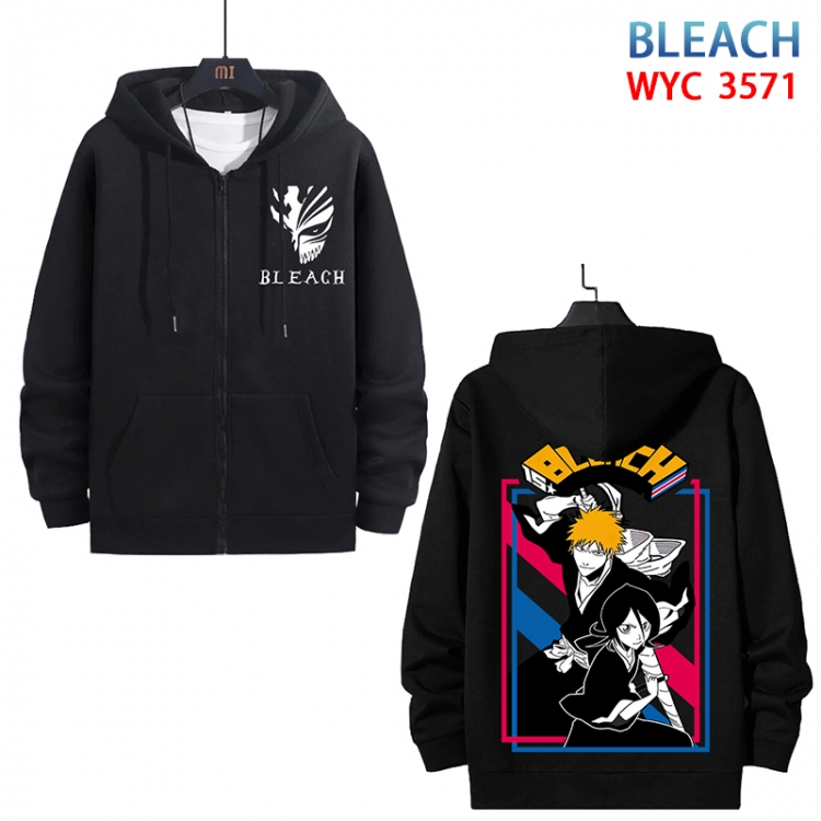 Bleach Anime cotton zipper patch pocket sweater from S to 3XL WYC-3571-3