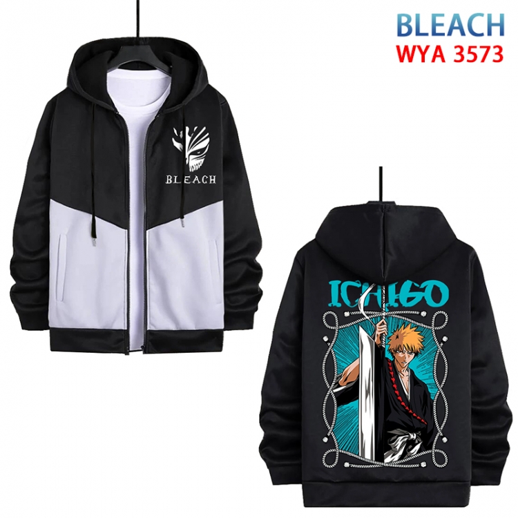 Bleach Anime cotton zipper patch pocket sweater from S to 3XL WYA-3573-3