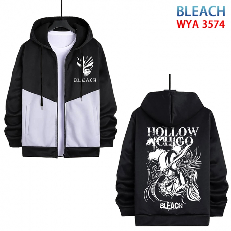 Bleach Anime cotton zipper patch pocket sweater from S to 3XL WYA-3574-3