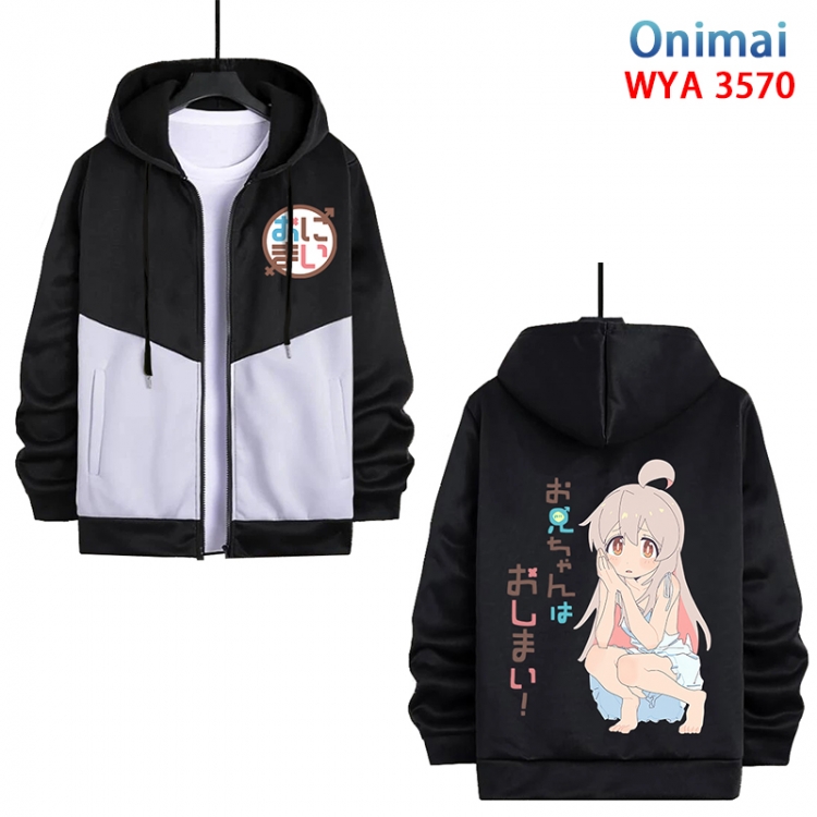 Onimai Anime cotton zipper patch pocket sweater from S to 3XL WYA-3570-3