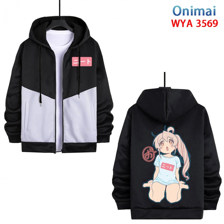 Onimai Anime cotton zipper patch pocket sweater from S to 3XL WYA-3569-3