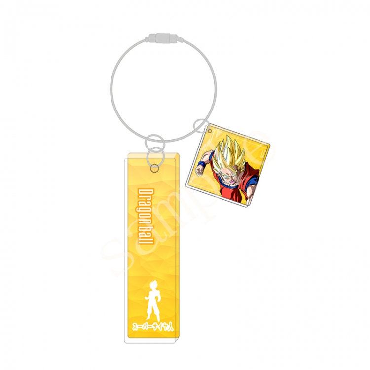 DRAGON BALL Sandwich light column laser two-piece keychain paper card packaging