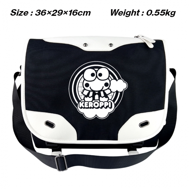 Sanrio Black and white anime waterproof nylon shoulder messenger bag schoolbag 36X29X16CM