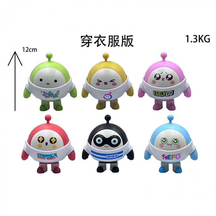 Egg party Bagged Figure Decoration Model 12cm a set of 6