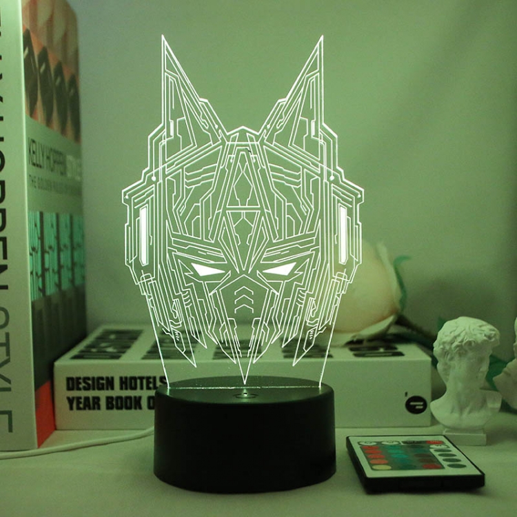Cyberpunk 3D night light USB touch switch colorful acrylic table lamp BLACK BASE