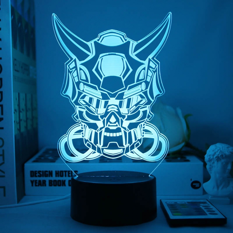 Cyberpunk 3D night light USB touch switch colorful acrylic table lamp BLACK BASE