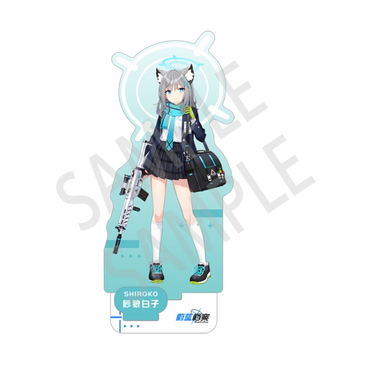 Blue Archive game Anime characters Double Insert Style acrylic Standing Plates Keychain 15m