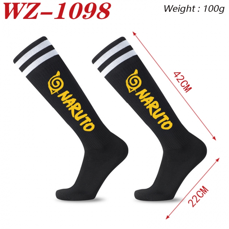 Naruto Embroidered sports football socks Knitted wool socks 42x22cm  WZ-1098