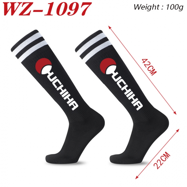 Naruto Embroidered sports football socks Knitted wool socks 42x22cm WZ-1097