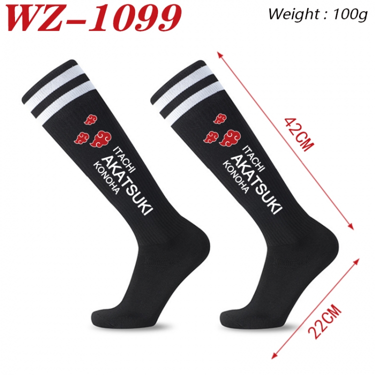 Naruto Embroidered sports football socks Knitted wool socks 42x22cm  WZ-1099