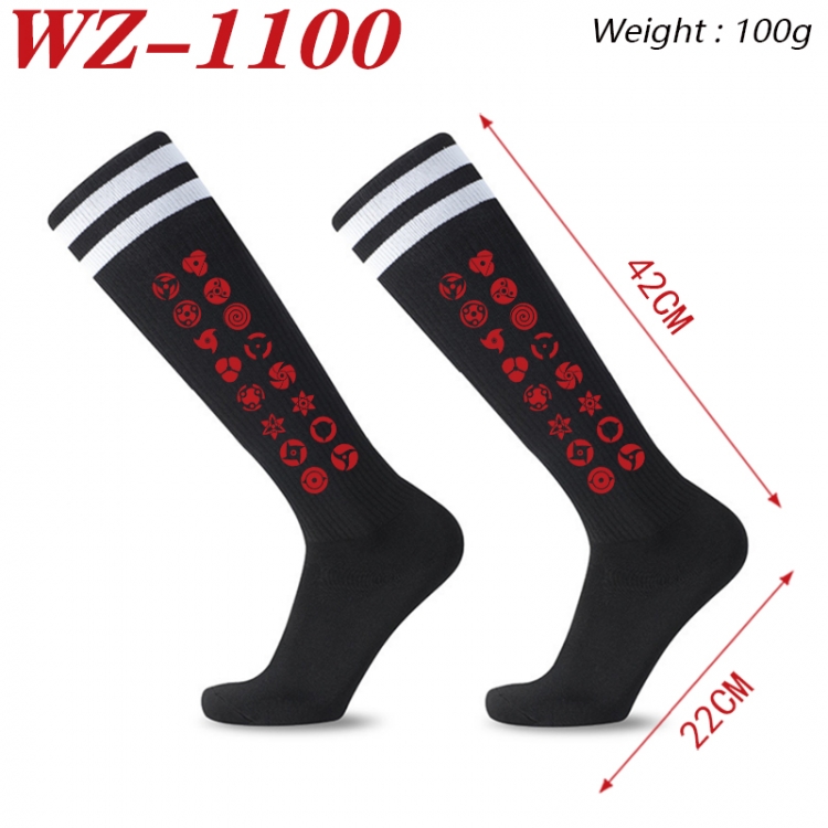 Naruto Embroidered sports football socks Knitted wool socks 42x22cm WZ-1100