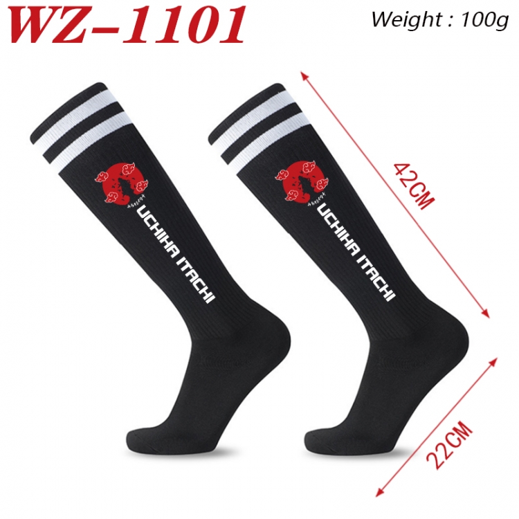 Naruto Embroidered sports football socks Knitted wool socks 42x22cm WZ-1101