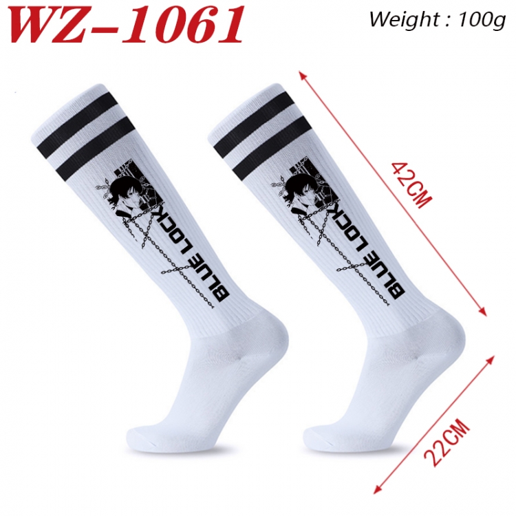 BLUE LOCK Embroidered sports football socks Knitted wool socks 42x22cm  WZ-1061