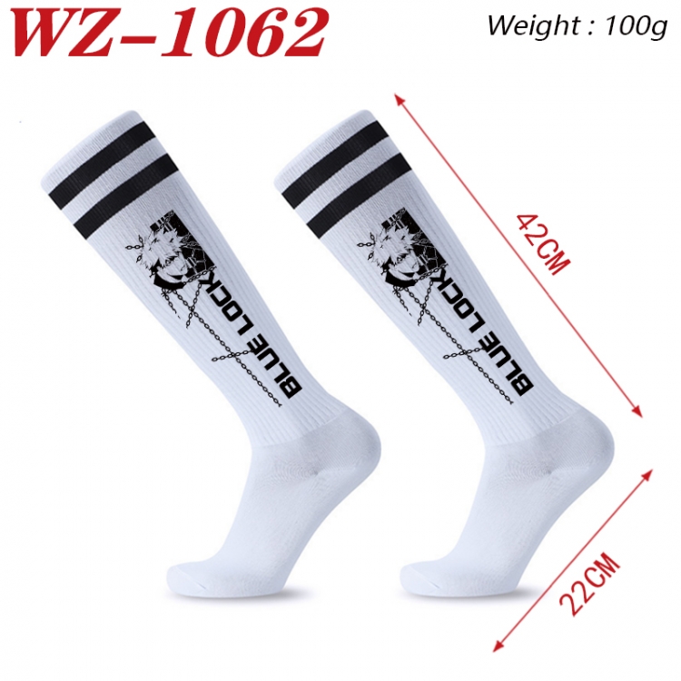 BLUE LOCK Embroidered sports football socks Knitted wool socks 42x22cm WZ-1062