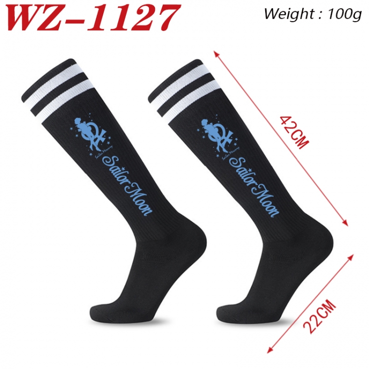 sailormoon Embroidered sports football socks Knitted wool socks 42x22cm WZ-1127