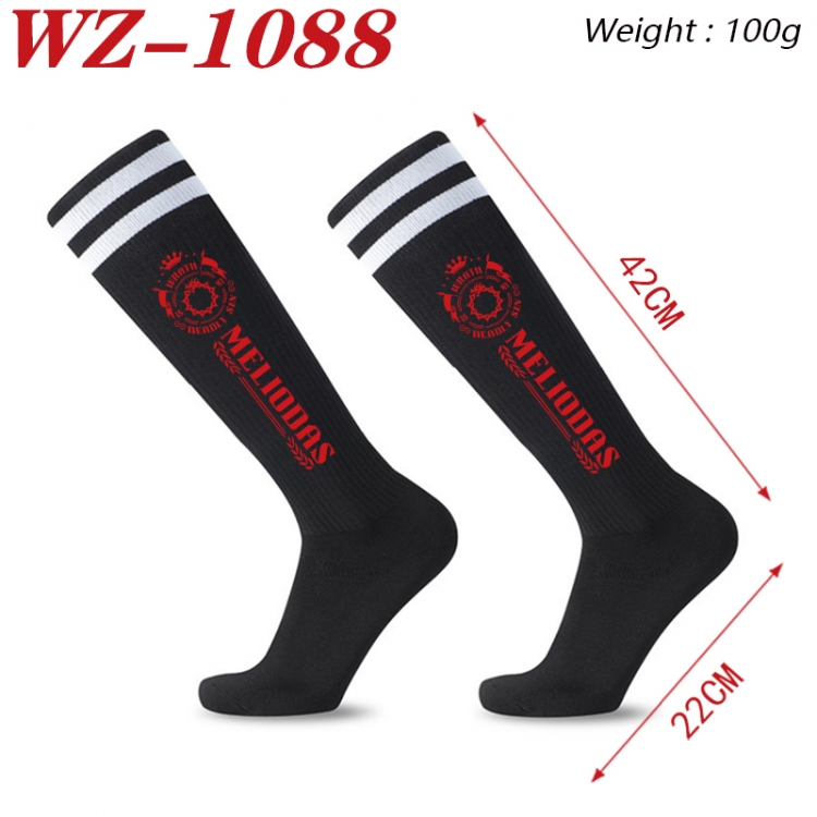 The Seven Deadly Sins  Embroidered sports football socks Knitted wool socks 42x22cm WZ-1088