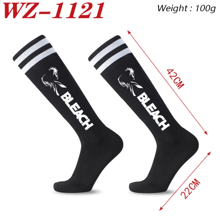 Bleach Embroidered sports football socks Knitted wool socks 42x22cm WZ-1121