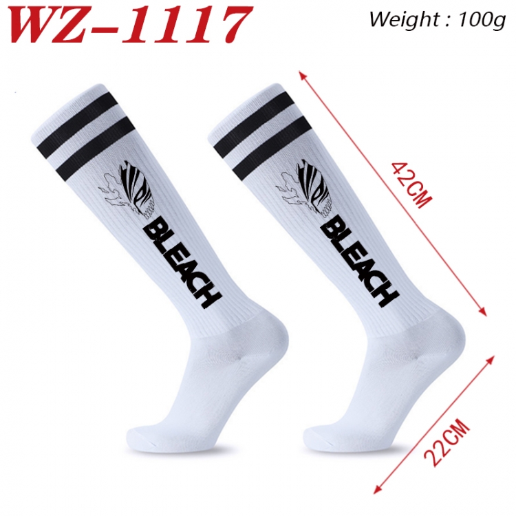 Bleach Embroidered sports football socks Knitted wool socks 42x22cm  WZ-1117