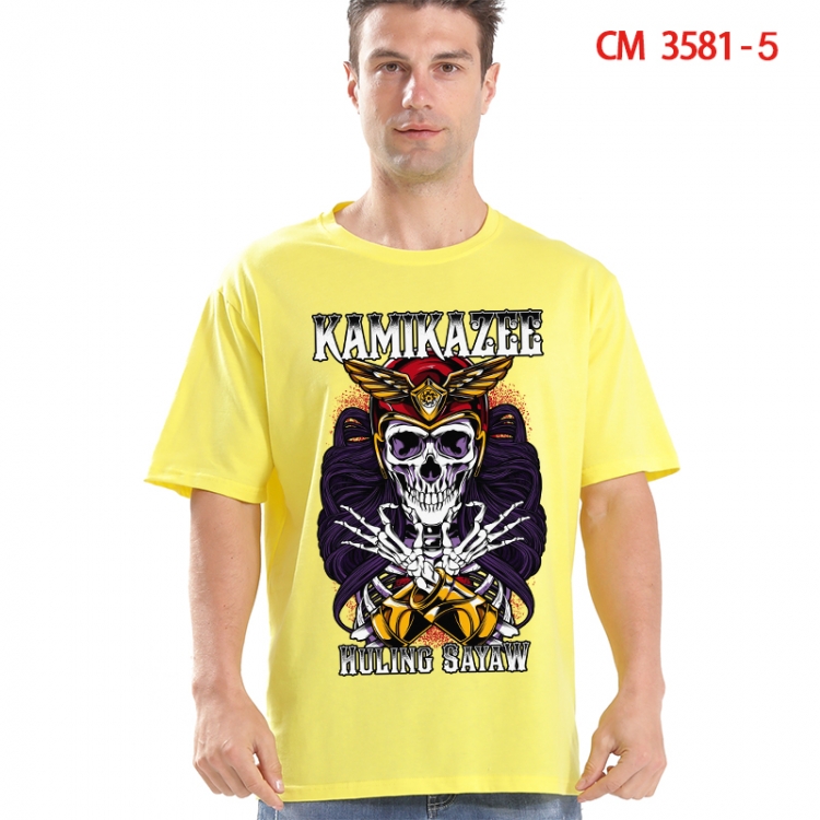 Chaopai Printed short-sleeved cotton T-shirt from S to 4XL 3581-5