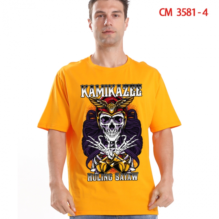 Chaopai Printed short-sleeved cotton T-shirt from S to 4XL 3581-4
