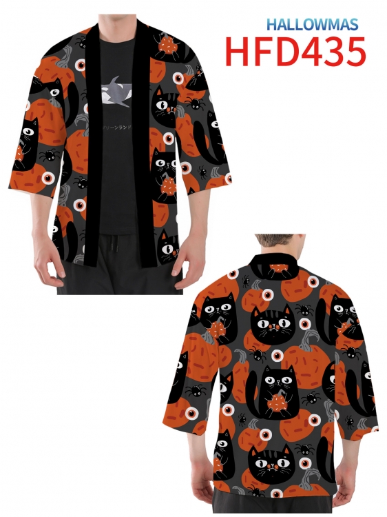 Hallowmas Anime peripheral full-color short kimono from S to 4XL  HFD-435-1