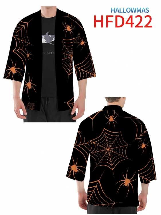 Hallowmas Anime peripheral full-color short kimono from S to 4XL  HFD-422-1