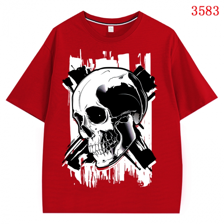 Chaopai  Anime Pure Cotton Short Sleeve T-shirt Direct Spray Technology from S to 4XL  CMY-3583-3