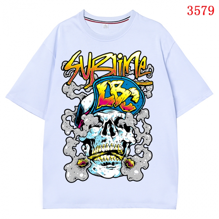 Chaopai  Anime Pure Cotton Short Sleeve T-shirt Direct Spray Technology from S to 4XL CMY-3579-1