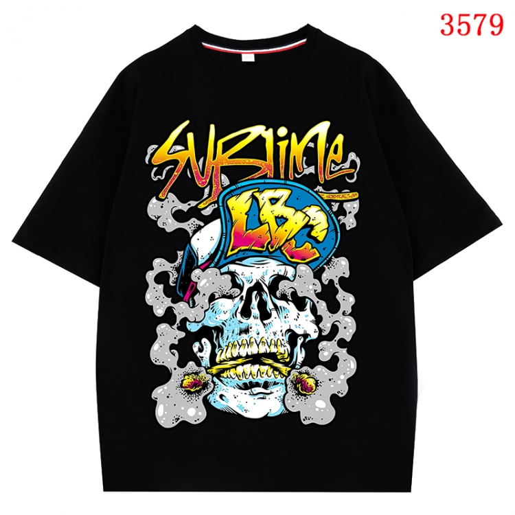 Chaopai  Anime Pure Cotton Short Sleeve T-shirt Direct Spray Technology from S to 4XL CMY-3579-2