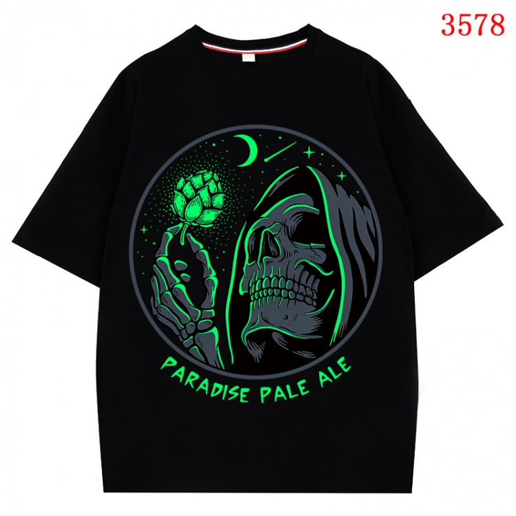Chaopai  Anime Pure Cotton Short Sleeve T-shirt Direct Spray Technology from S to 4XL CMY-3578-2