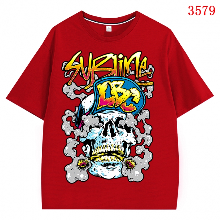 Chaopai  Anime Pure Cotton Short Sleeve T-shirt Direct Spray Technology from S to 4XL CMY-3579-3
