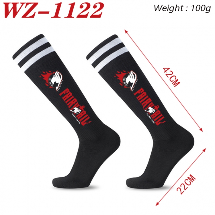 Fairy tail Embroidered sports football socks Knitted wool socks 42x22cm WZ-1122