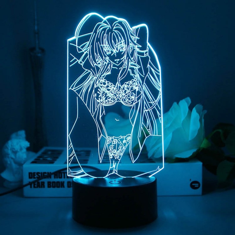 Sexy Beauty 3D night light USB touch switch colorful acrylic table lamp BLACK BASE