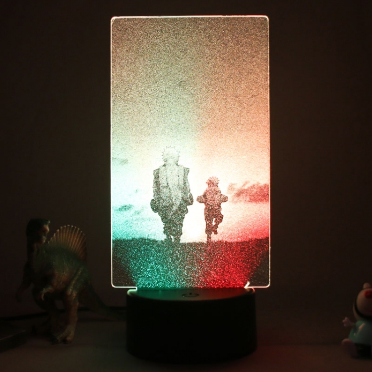 Interior carved 3D USB touch switch LED acrylic luminous creative lamp holder BLACK BASE