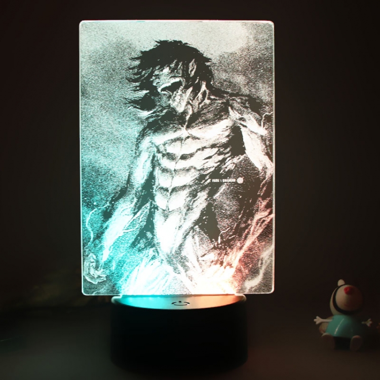 Interior carved 3D USB touch switch LED acrylic luminous creative lamp holder BLACK BASE