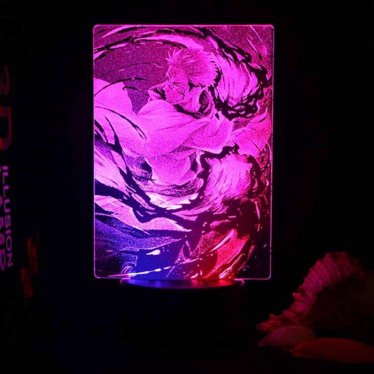 Interior carved 3D USB touch switch LED acrylic luminous creative lamp holder BLACK BASE