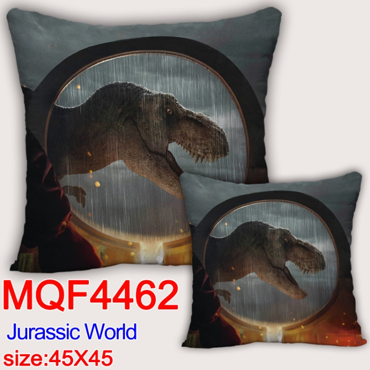 Jurassic World Anime square full-color pillow cushion 45X45CM NO FILLING  MQF-4462