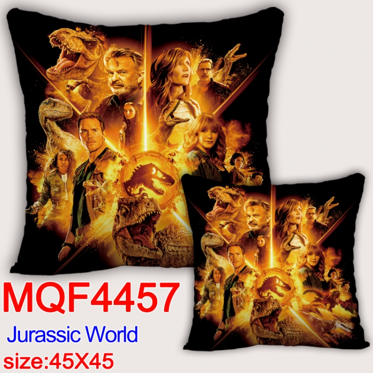 Jurassic World Anime square full-color pillow cushion 45X45CM NO FILLING  MQF-4457