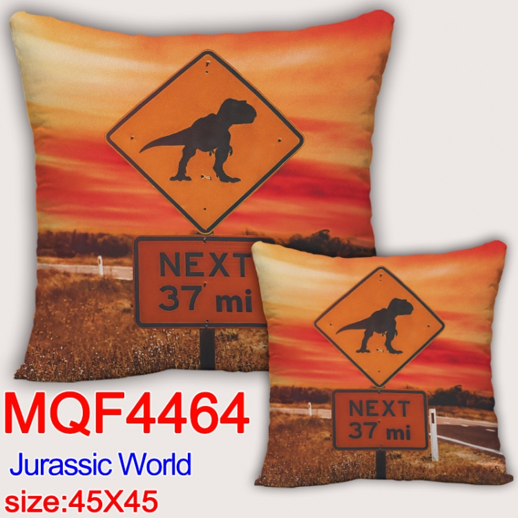 Jurassic World Anime square full-color pillow cushion 45X45CM NO FILLING MQF-4464