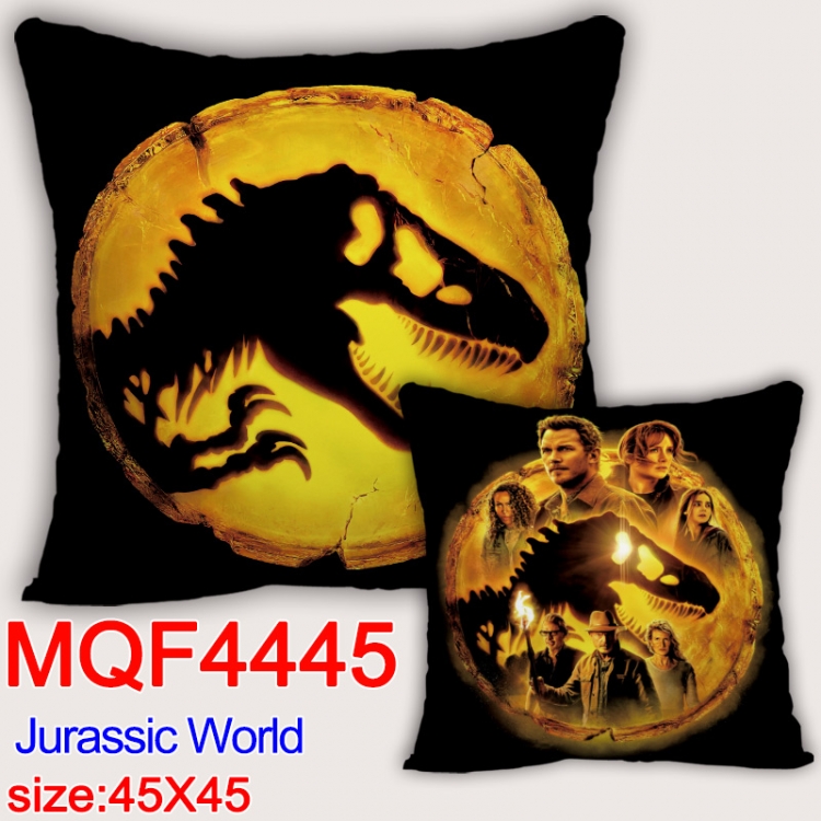 Jurassic World Anime square full-color pillow cushion 45X45CM NO FILLING  MQF-4445