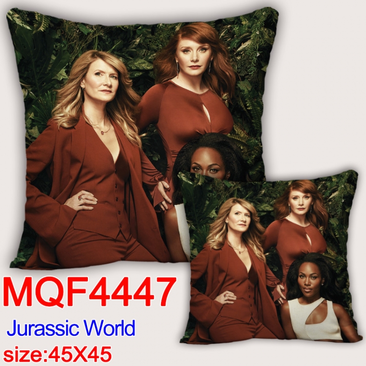 Jurassic World Anime square full-color pillow cushion 45X45CM NO FILLING MQF-4447