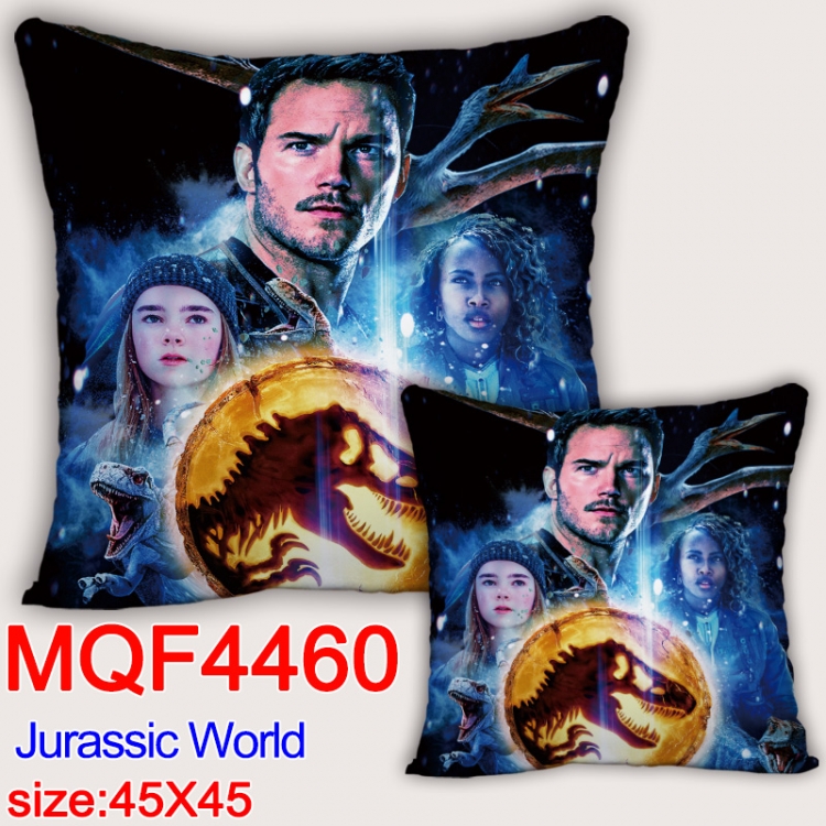 Jurassic World Anime square full-color pillow cushion 45X45CM NO FILLING  MQF-4460